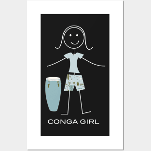 Funny Womens Conga Player Posters and Art